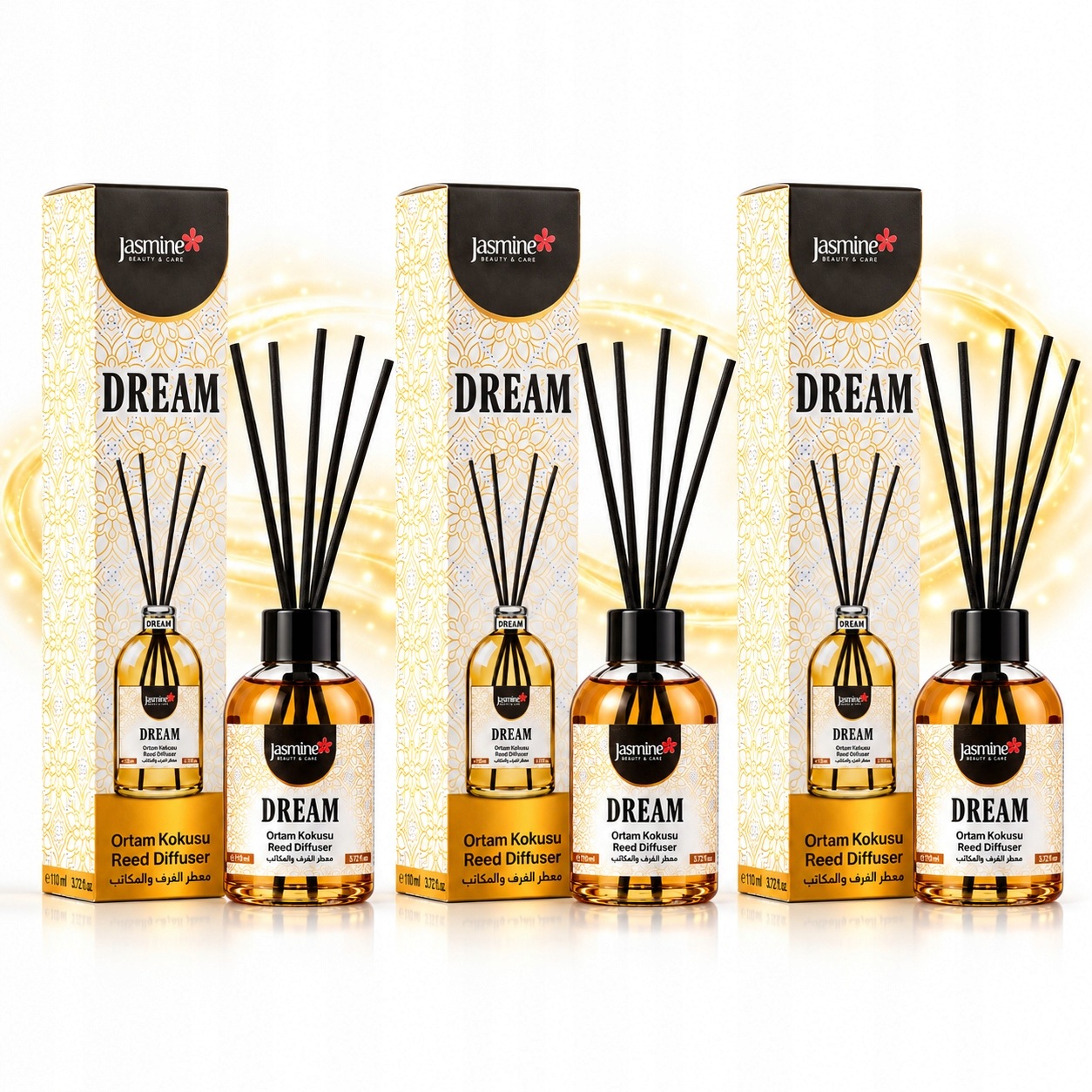 JASMINE Zestaw Dyfuzorów Marzenie z Patyczkami 3x110 ml
