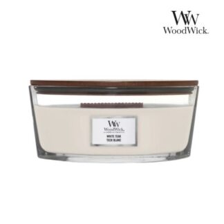Świeca Elipsa WoodWick White Teak z drewnianym knotem 453,6g