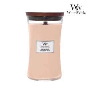 Duża Świeca Wood Wick Coastal Sunset z drewnianym knotem 610g