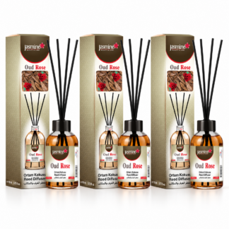 JASMINE Zestaw Dyfuzorów Oud Rose z Patyczkami 3x110 ml