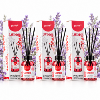 JASMINE Zestaw Dyfuzorów Lawenda z Patyczkami 3x110 ml